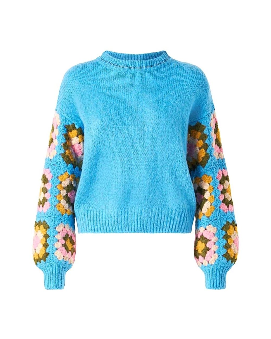 Mc2 Saint Barth Blue Round-Neck Knitwear