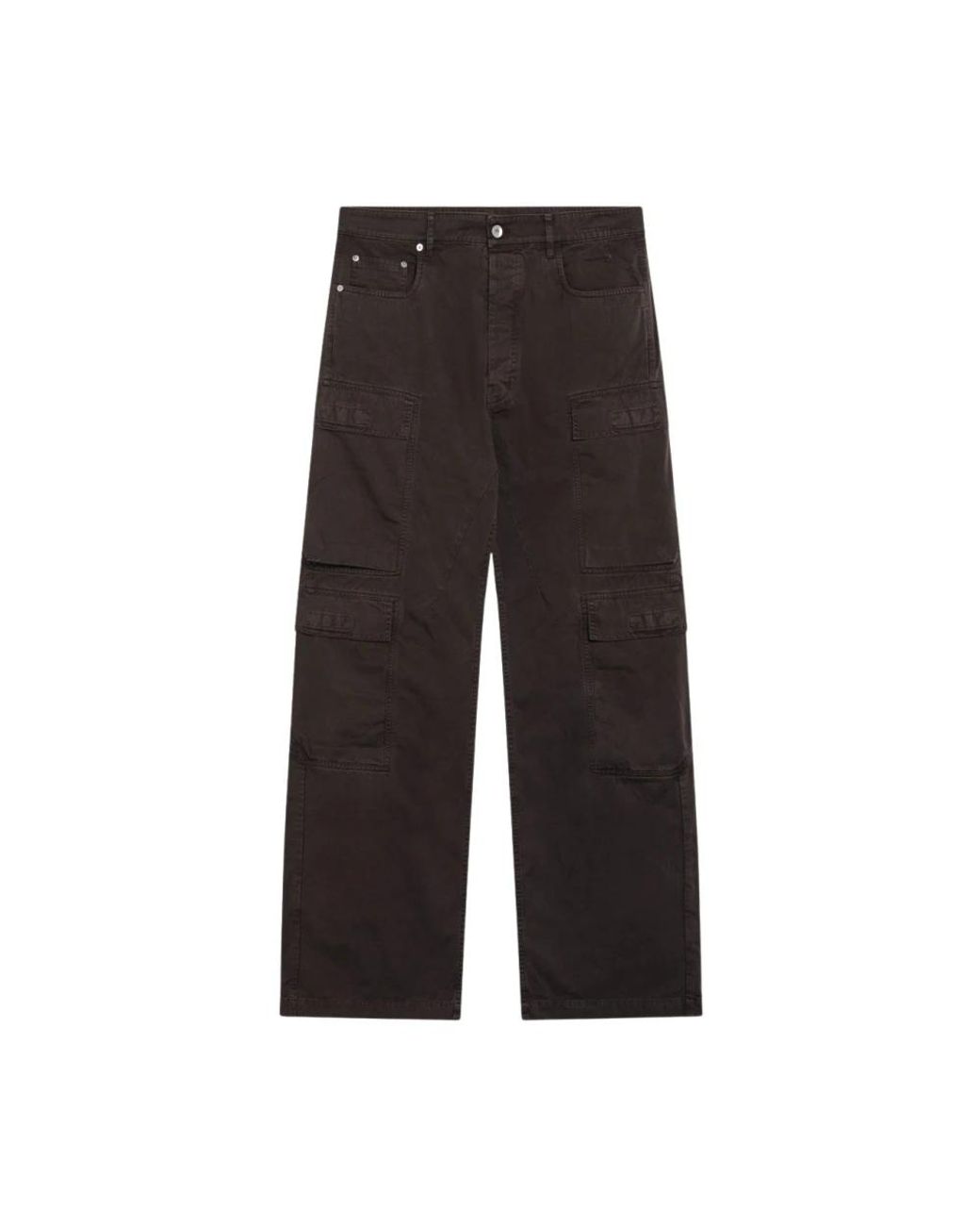 Rick Owens Gray Straight Trousers for men