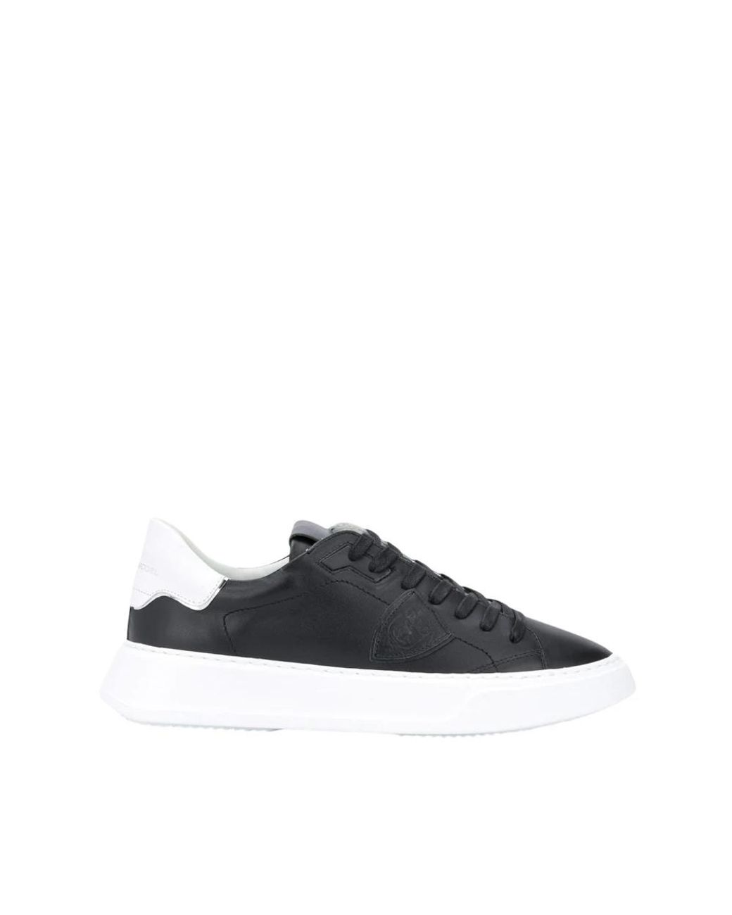 Philippe Model Schoenen ,Zwart ,Katoen Temple Low-Top Sneakers in het Blue voor heren