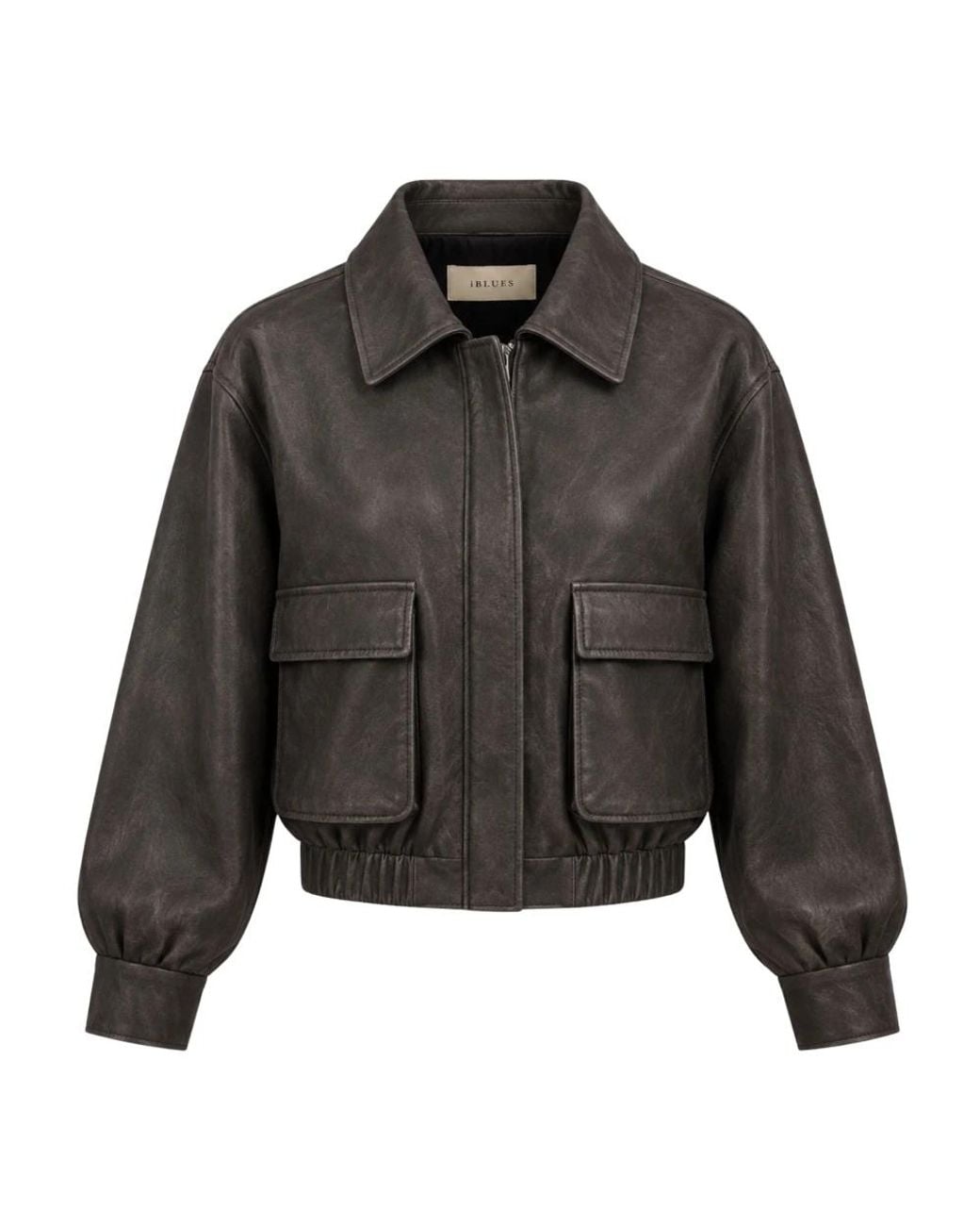 iBlues Gray Leather Jackets