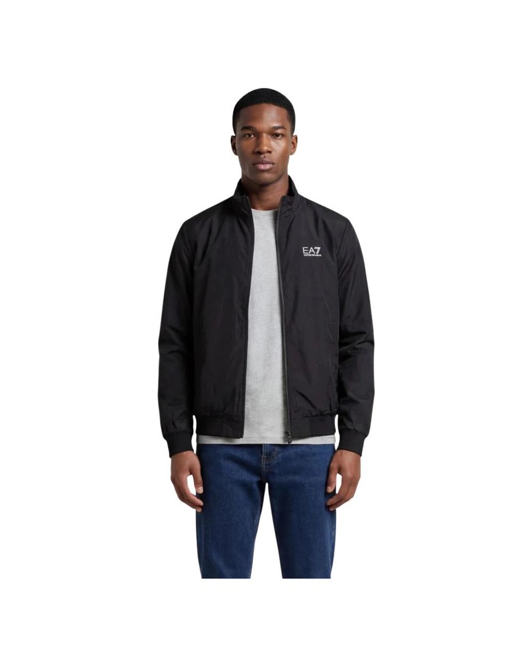 EA7 Black Light Jackets for men