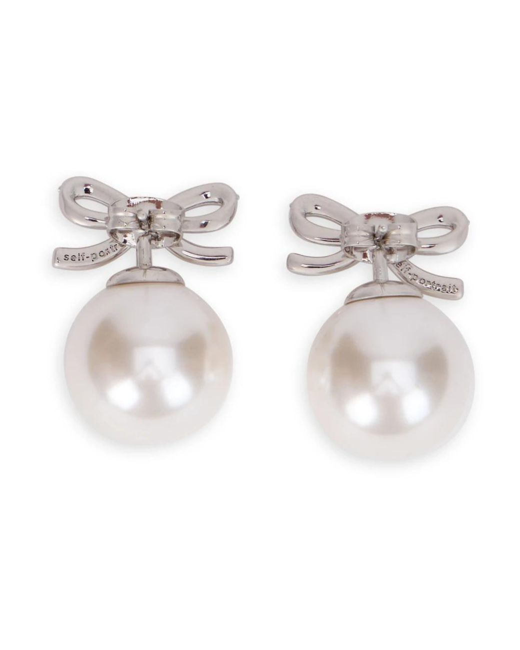 Self-Portrait White Earrings