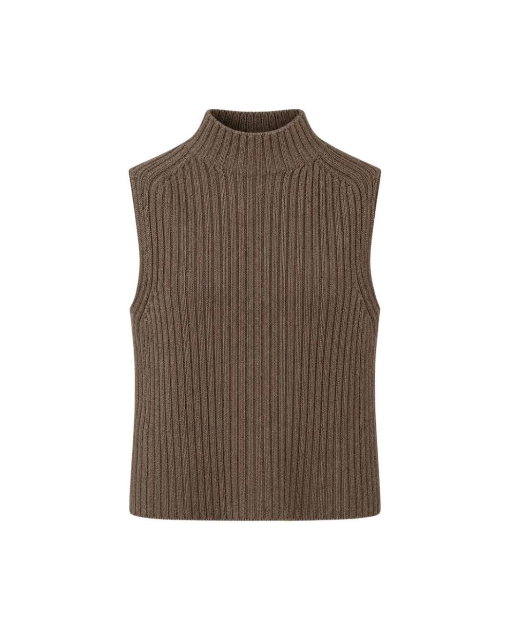 Gran Sasso Brown Mock-Neck-Pullover