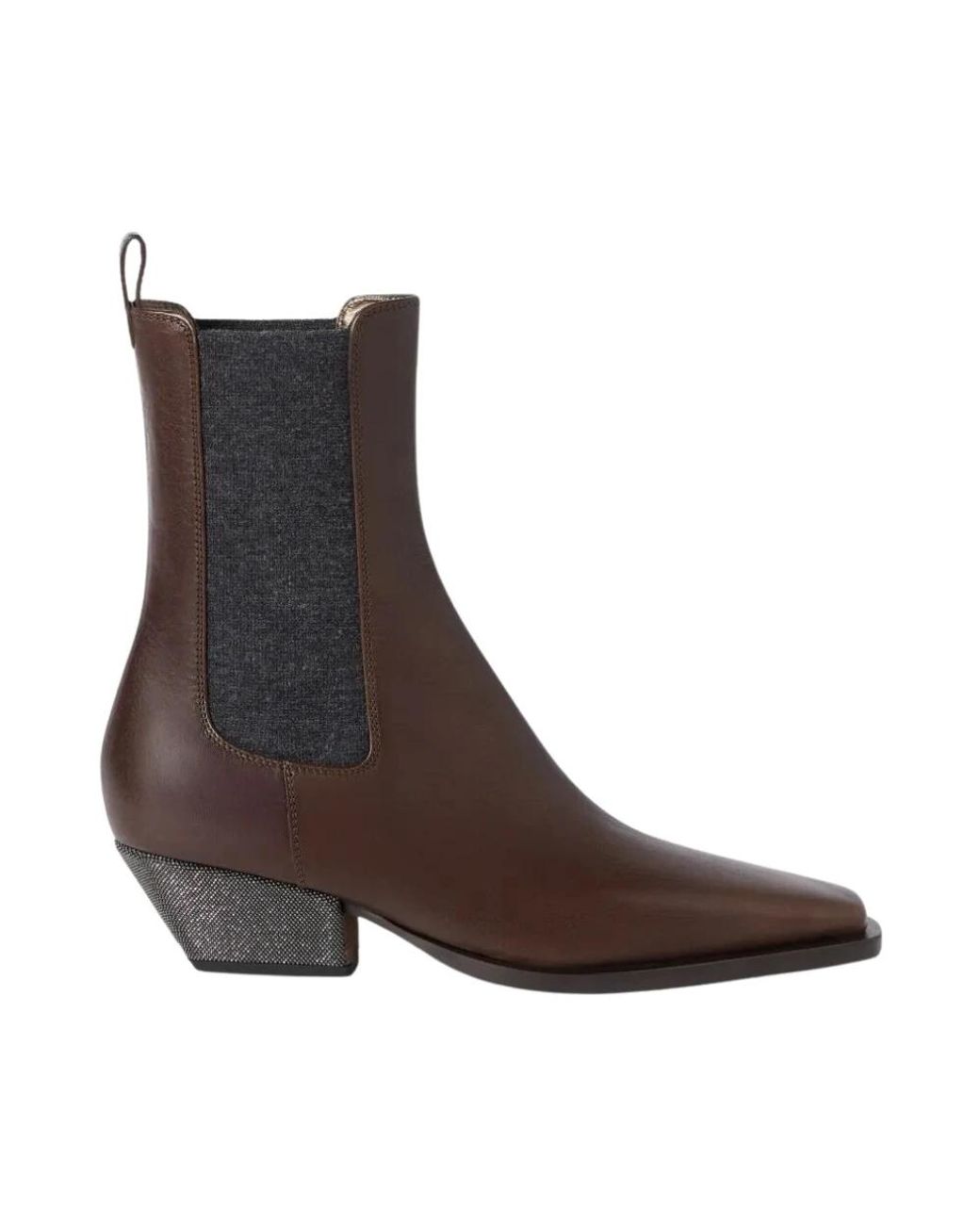 Brunello Cucinelli Brown Cowboy & Biker Boots