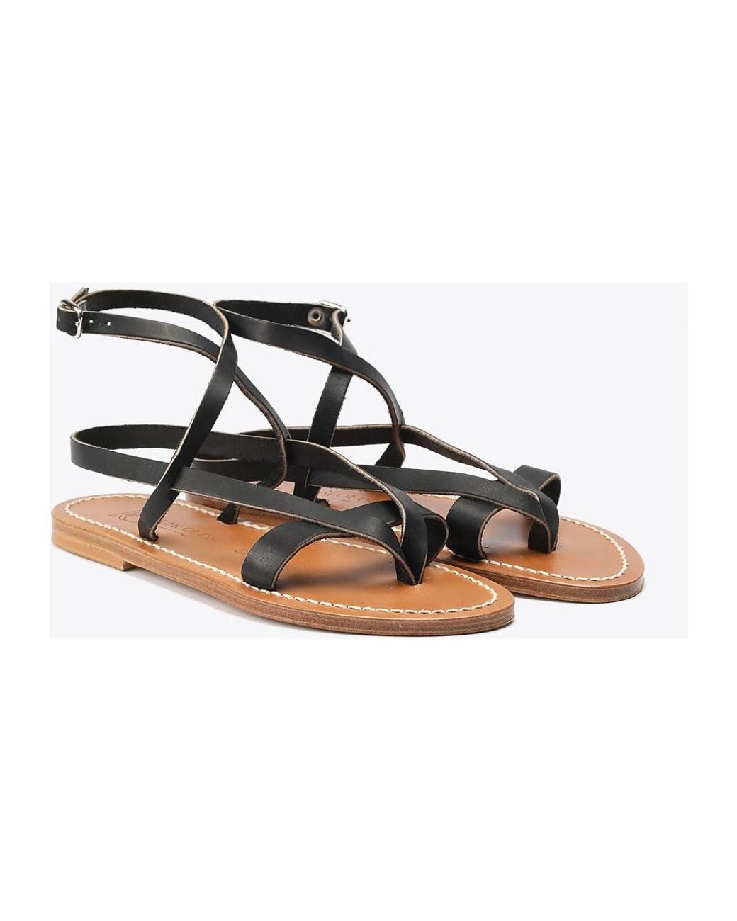 Flat Sandals di K. Jacques in Brown