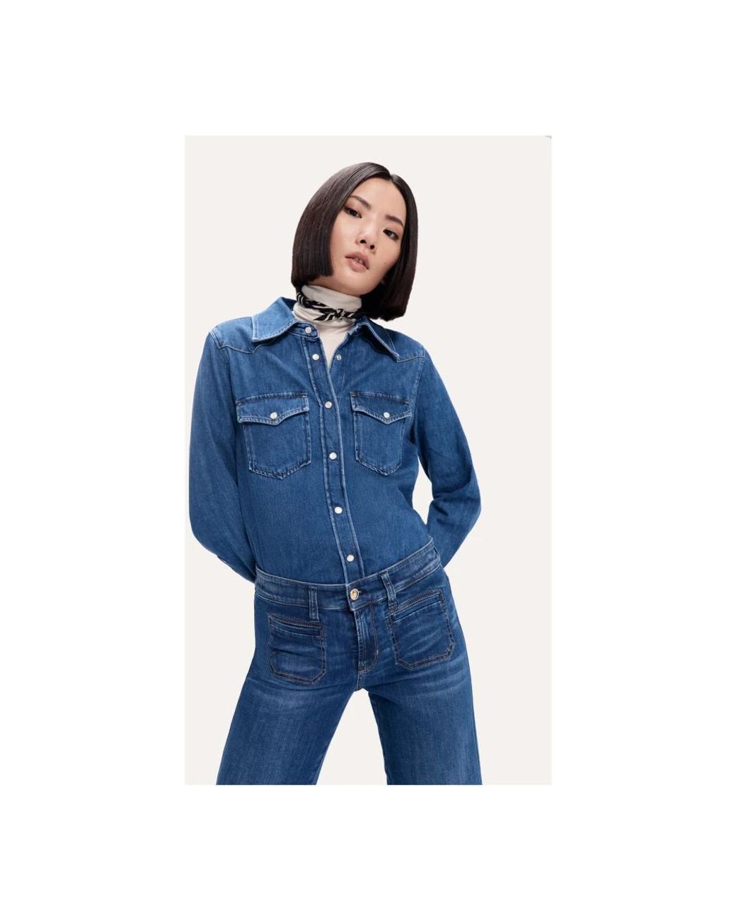 Cambio Blue Wide Jeans