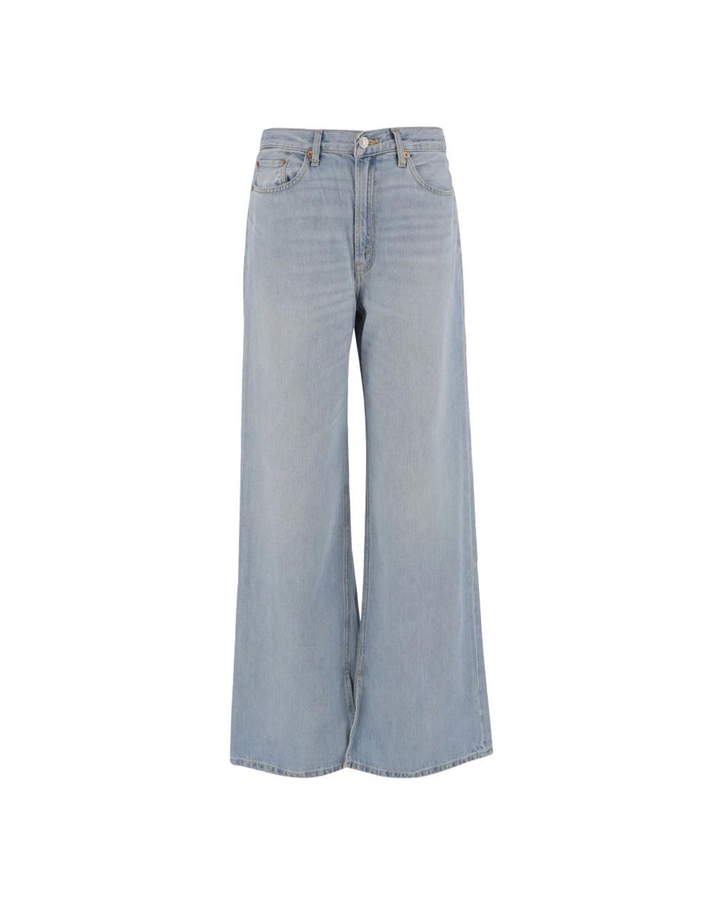 Re/done Jeans ,Blauw ,Katoen Cotton And Lyocell Jeans in het Blue
