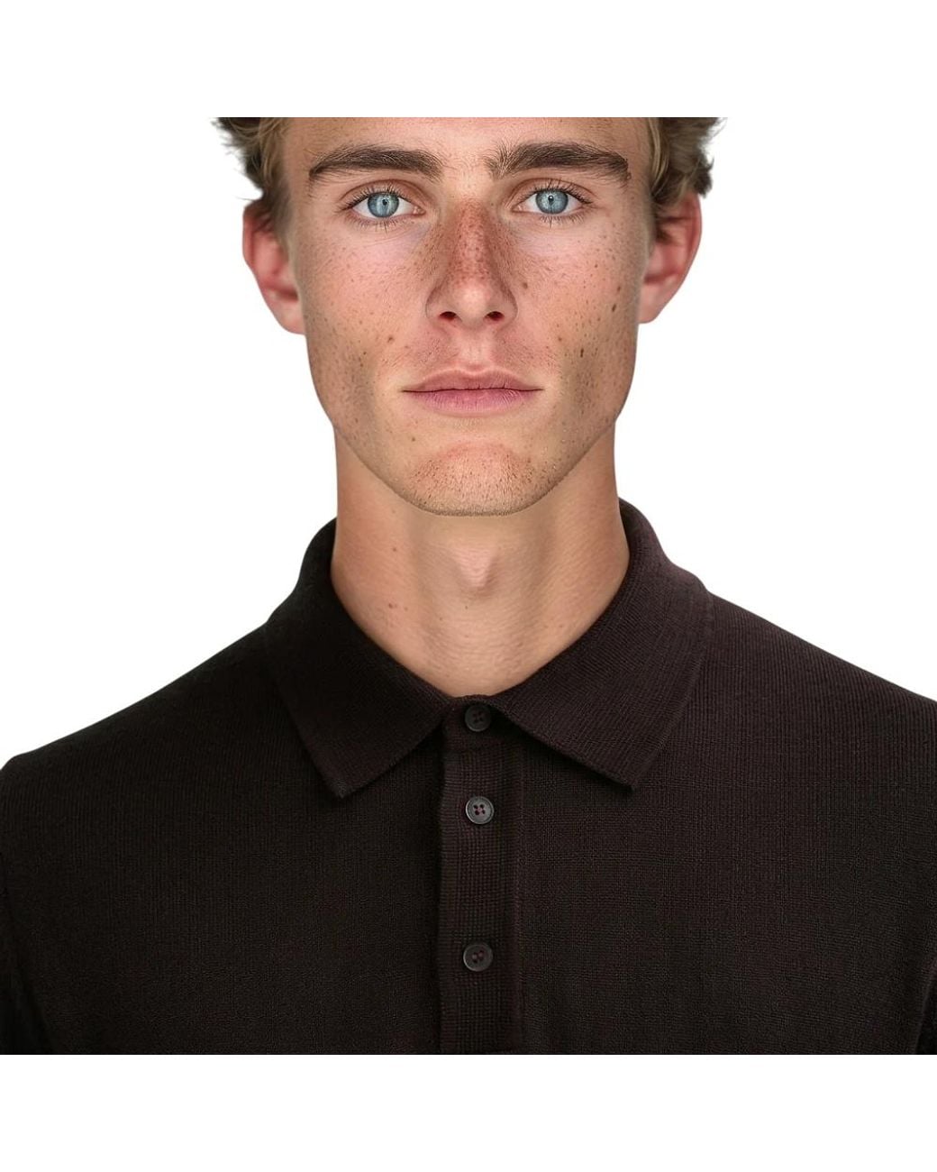 Roberto Collina Black Polo Shirts for men