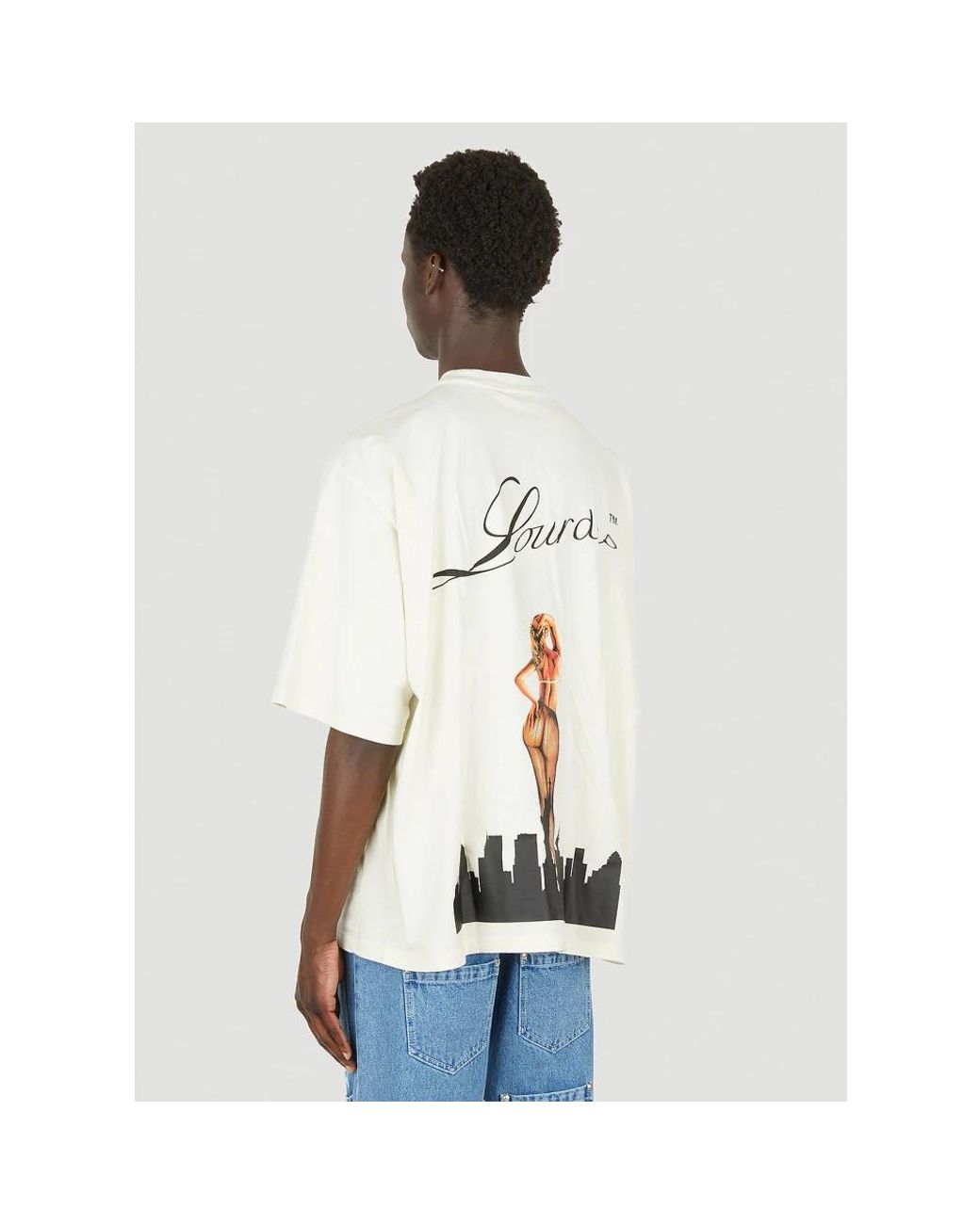 Lourdes White T-Shirts for men