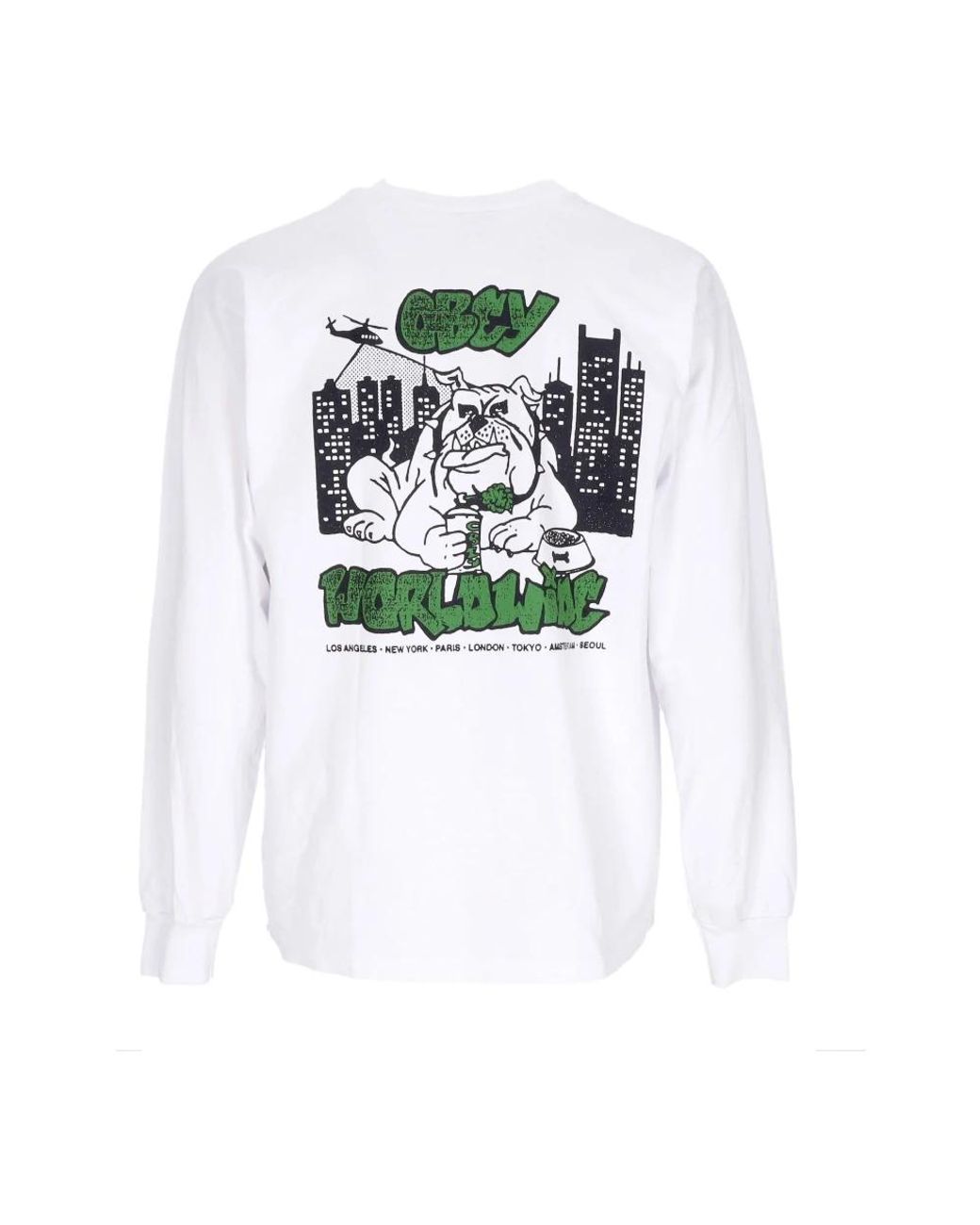Obey White Long Sleeve Tops for men