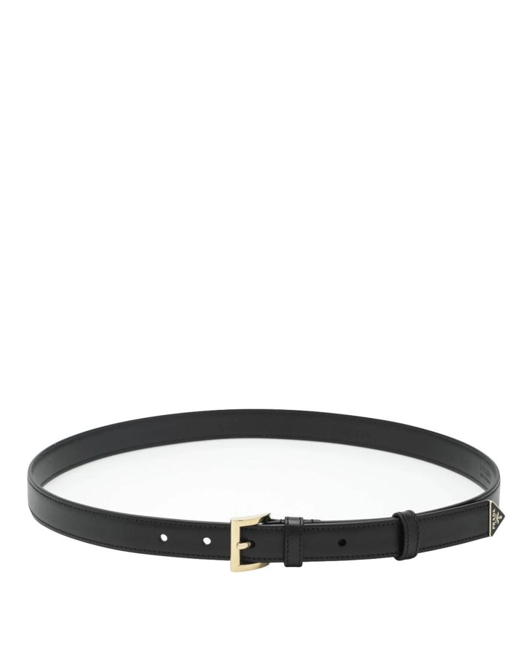 Prada Black Belt With Appliqué