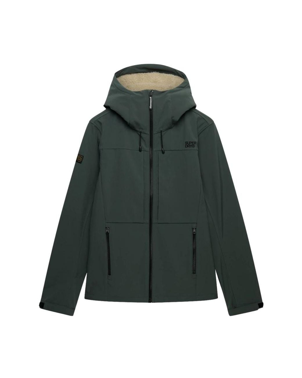Superdry Hood Borg Trekker Jacket in het Green voor heren