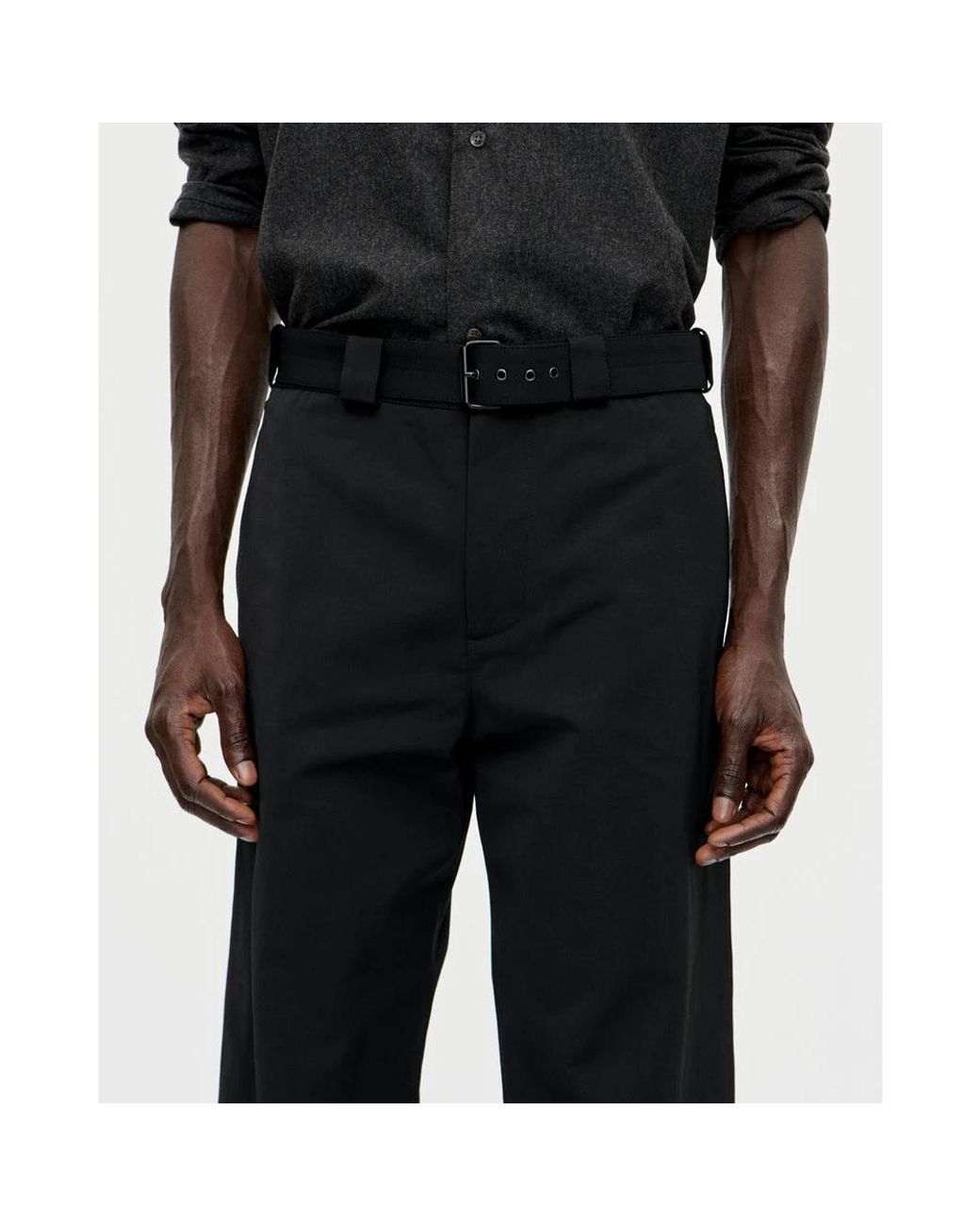 BERNER KUHL Black Wide Trousers for men