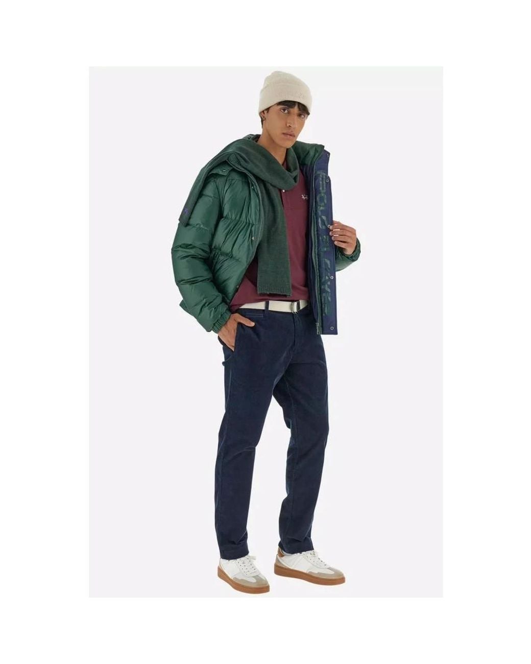 Down Jackets La Martina de hombre de color Green