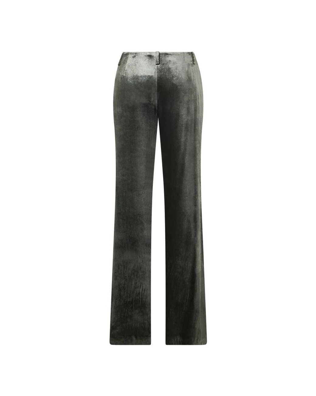 Alberta Ferretti Gray Straight Trousers
