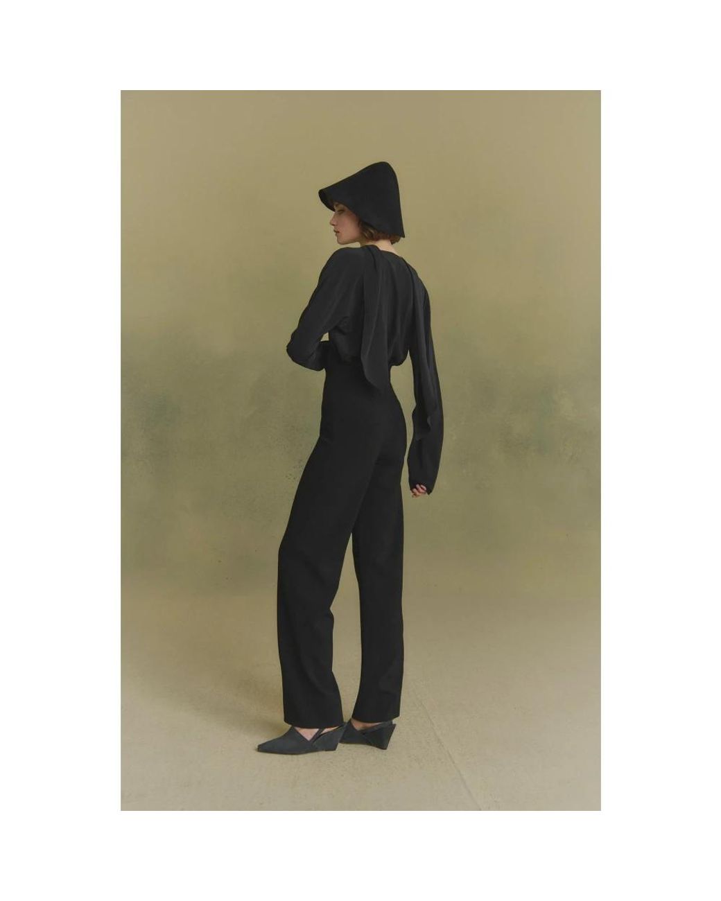Cortana Black Straight Trousers