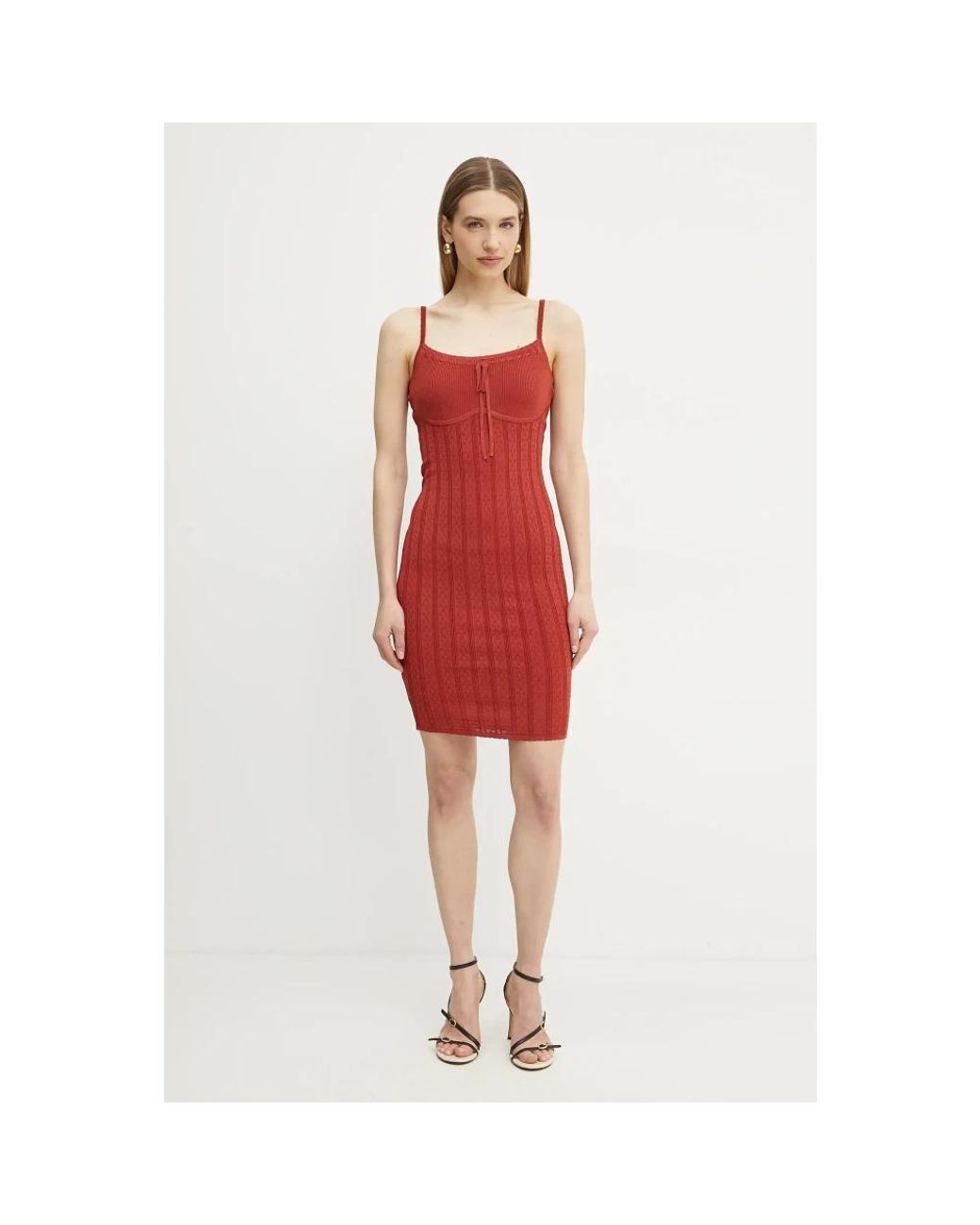 Knitted Dresses Guess de color Red