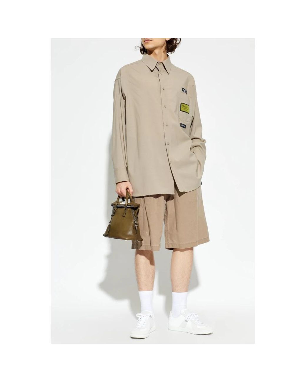 MM6 by Maison Margiela Natural Long Shorts for men