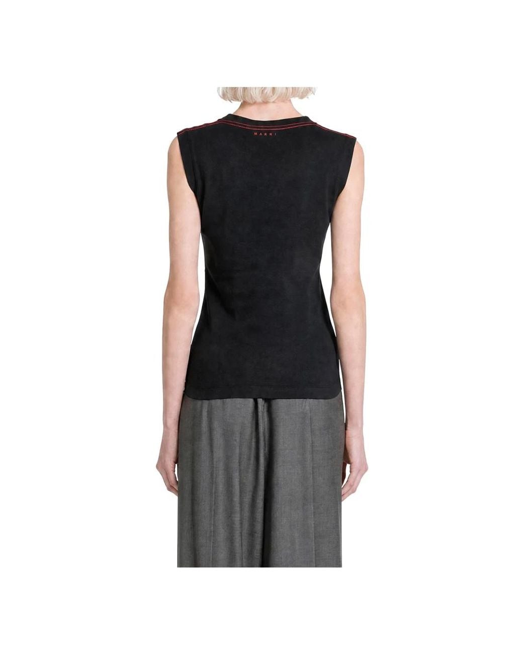 Marni Black Sleeveless Tops