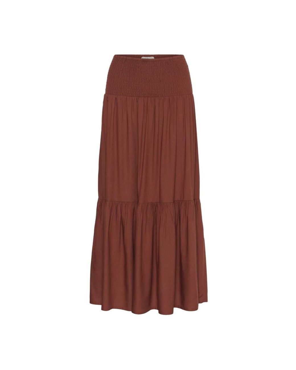 Kaffe Maxi Rok in het Brown