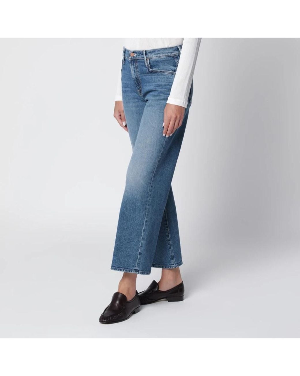 Mother Blue Cropped Jeans