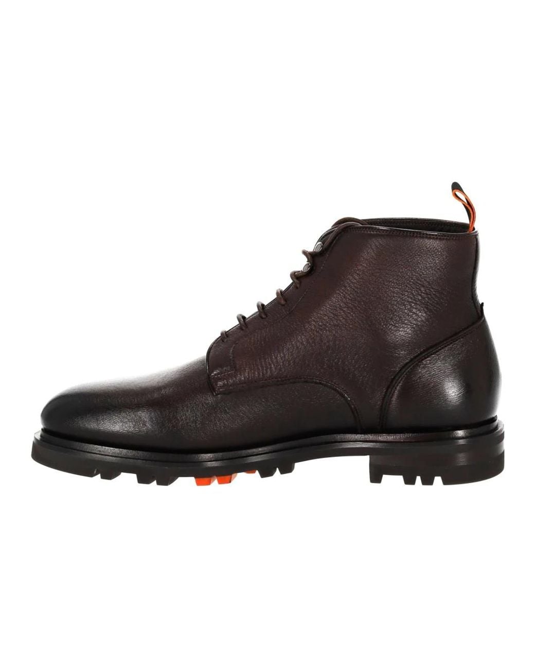 Santoni Brown Lace-Up Boots for men