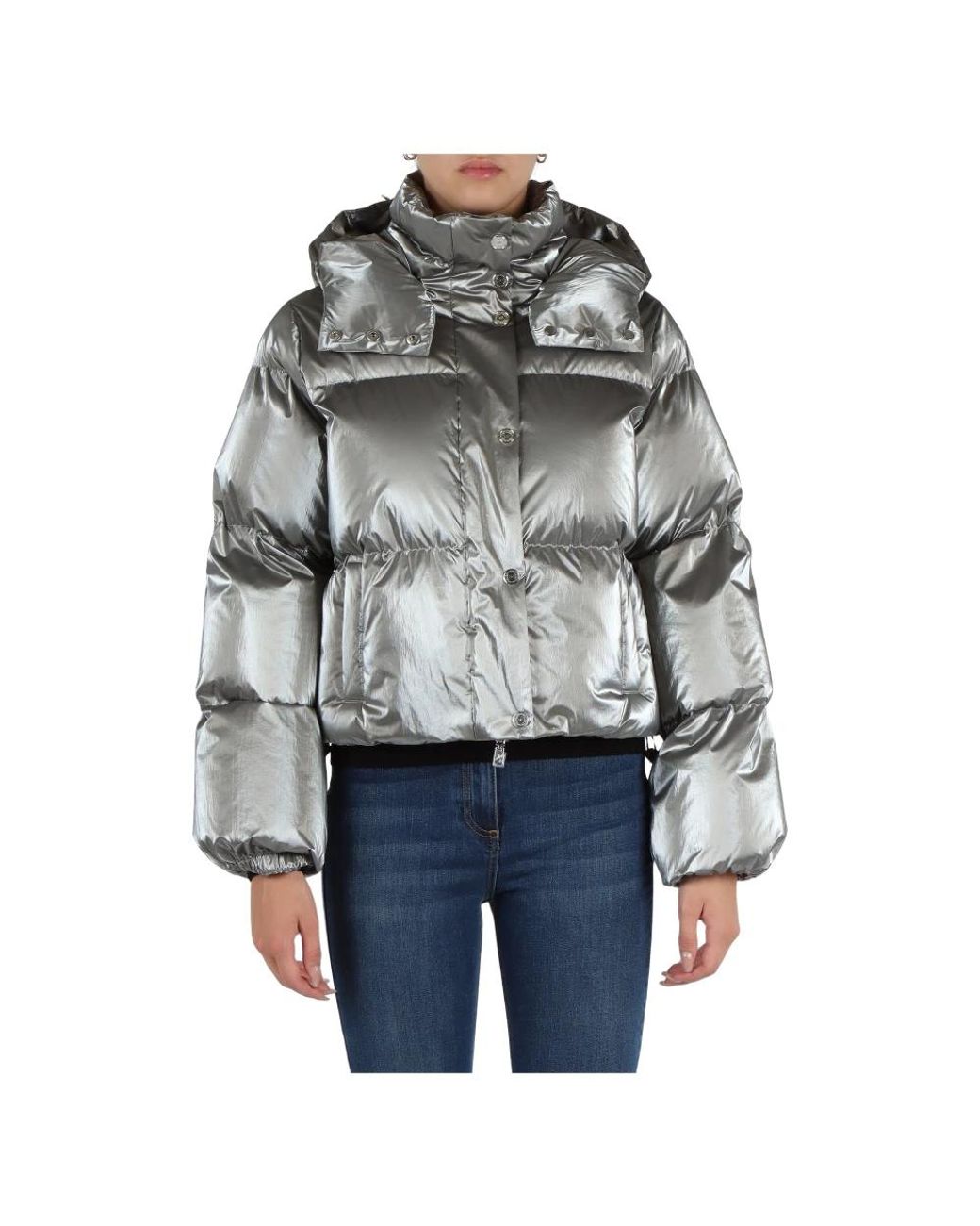 Elisabetta Franchi Gray Winter Jackets