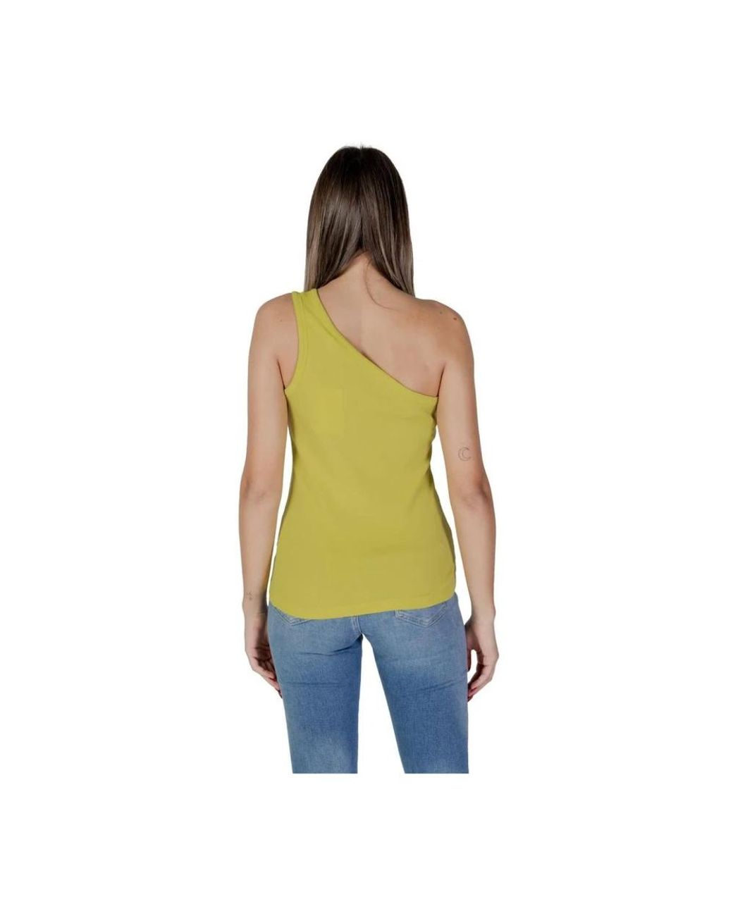 B.Young Yellow Sleeveless Tops
