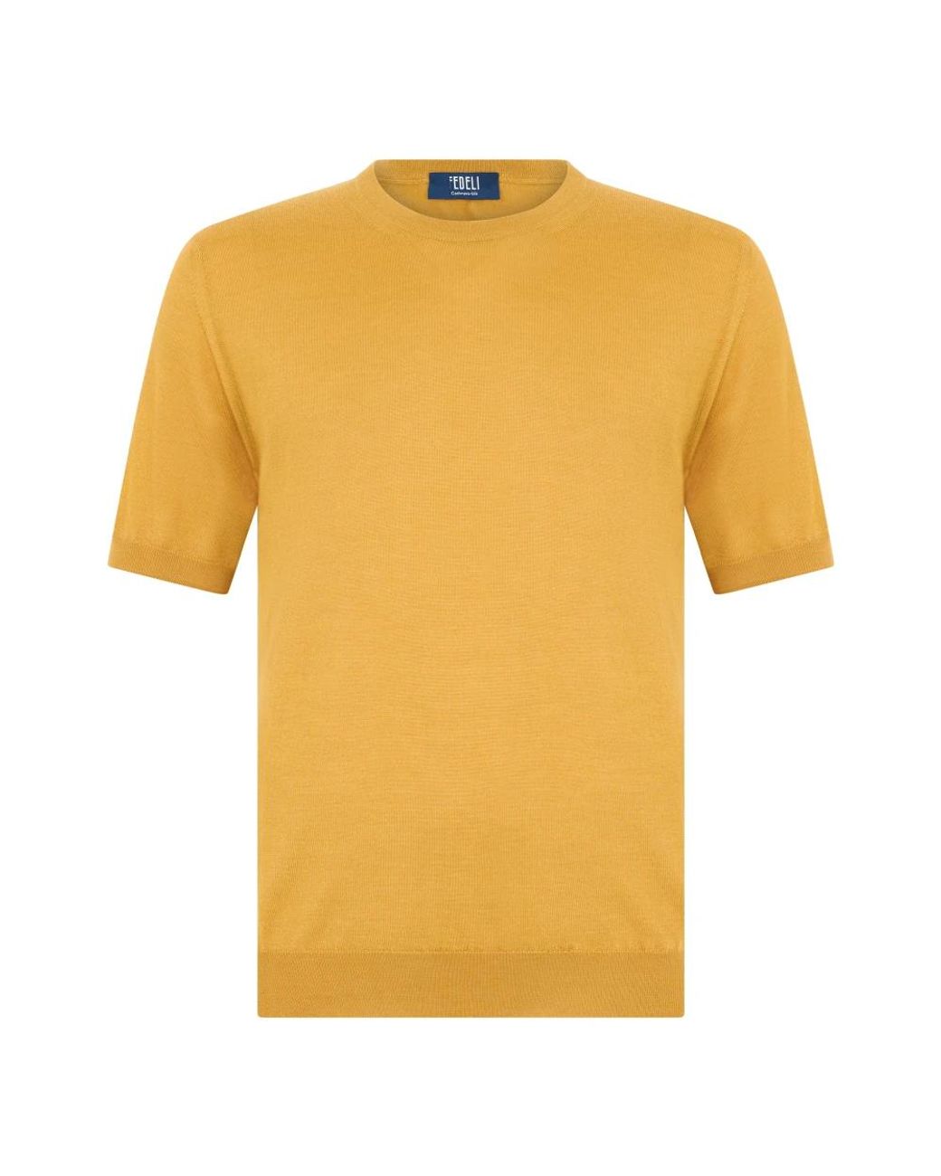 Fedeli Kurzarmpullover in Yellow für Herren