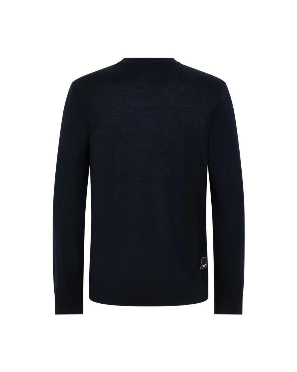 Emporio Armani Blue Round-Neck Knitwear for men