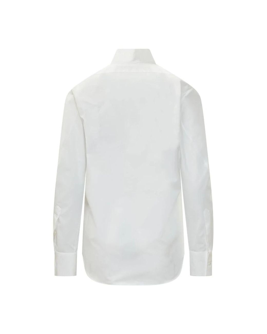 Givenchy White Cocoon-Hemdbluse Mit Schleife