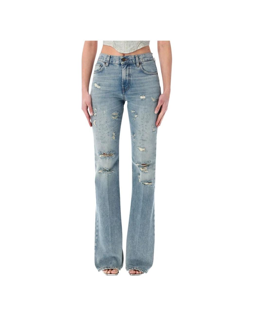 Haikure Blue Boot-Cut Jeans
