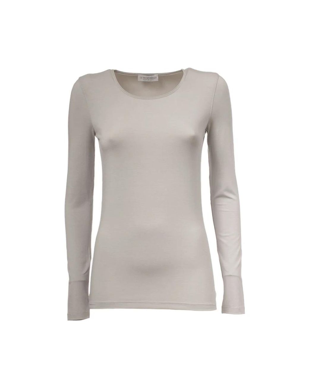 Le Tricot Perugia Gray Long Sleeve T-Shirts