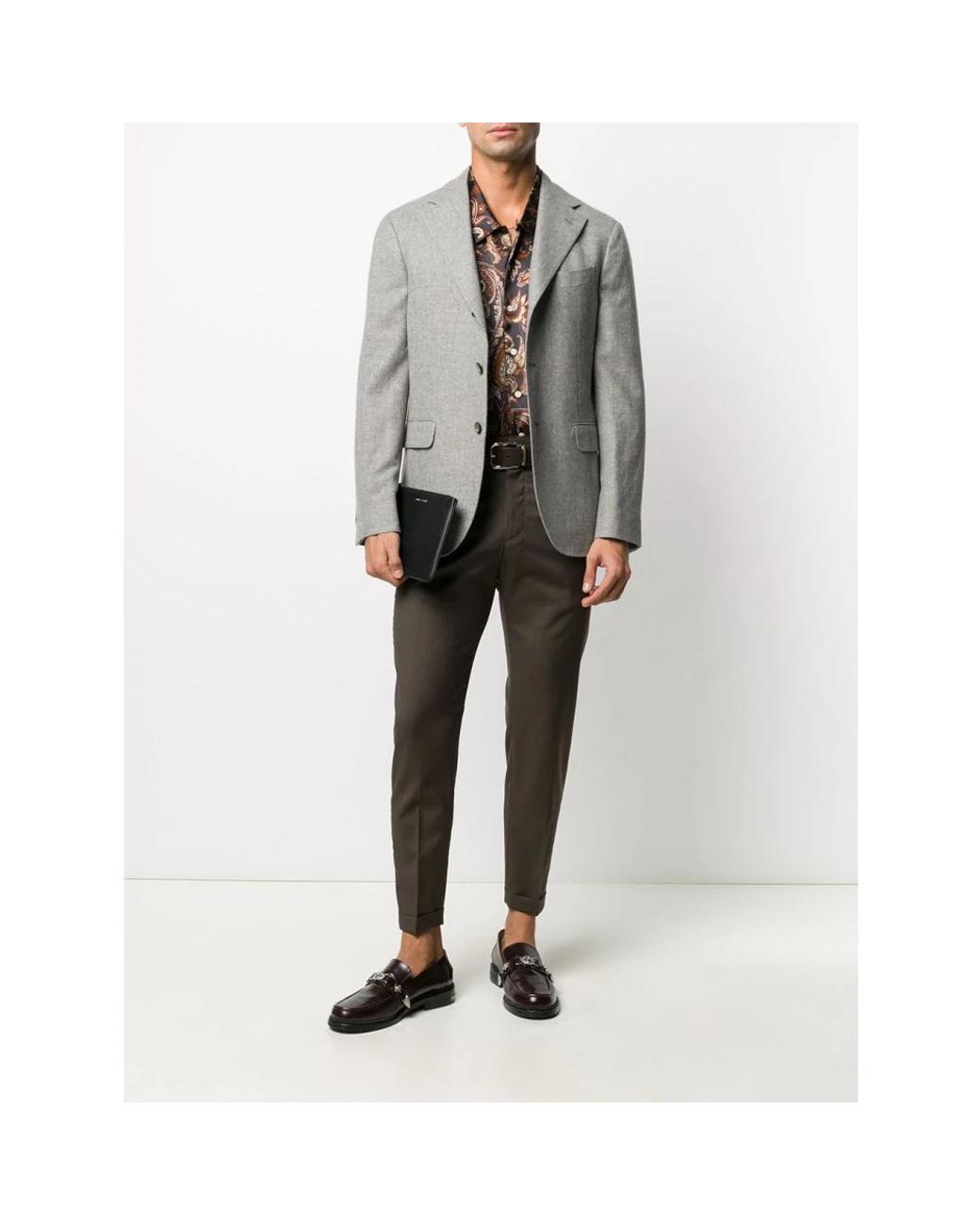 Low Brand Gray Slim-Fit Trousers for men