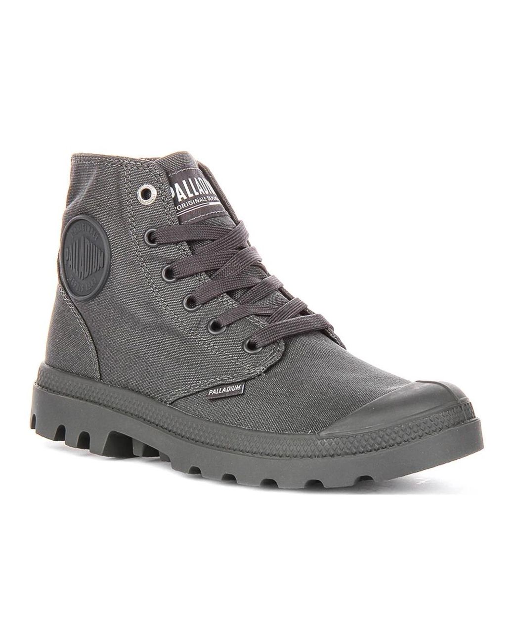 Palladium Gray Lace-Up Boots for men
