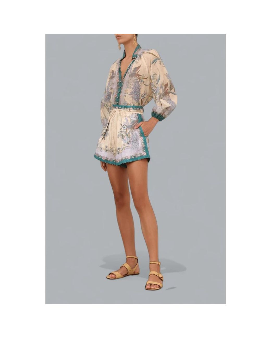 Zimmermann Brown Short Shorts