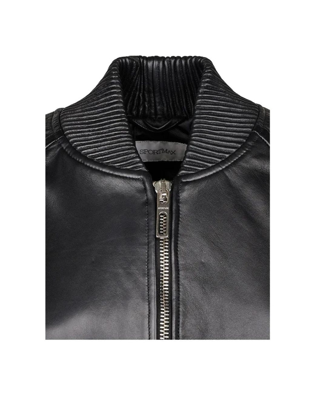 Sportmax Black Leather Jackets