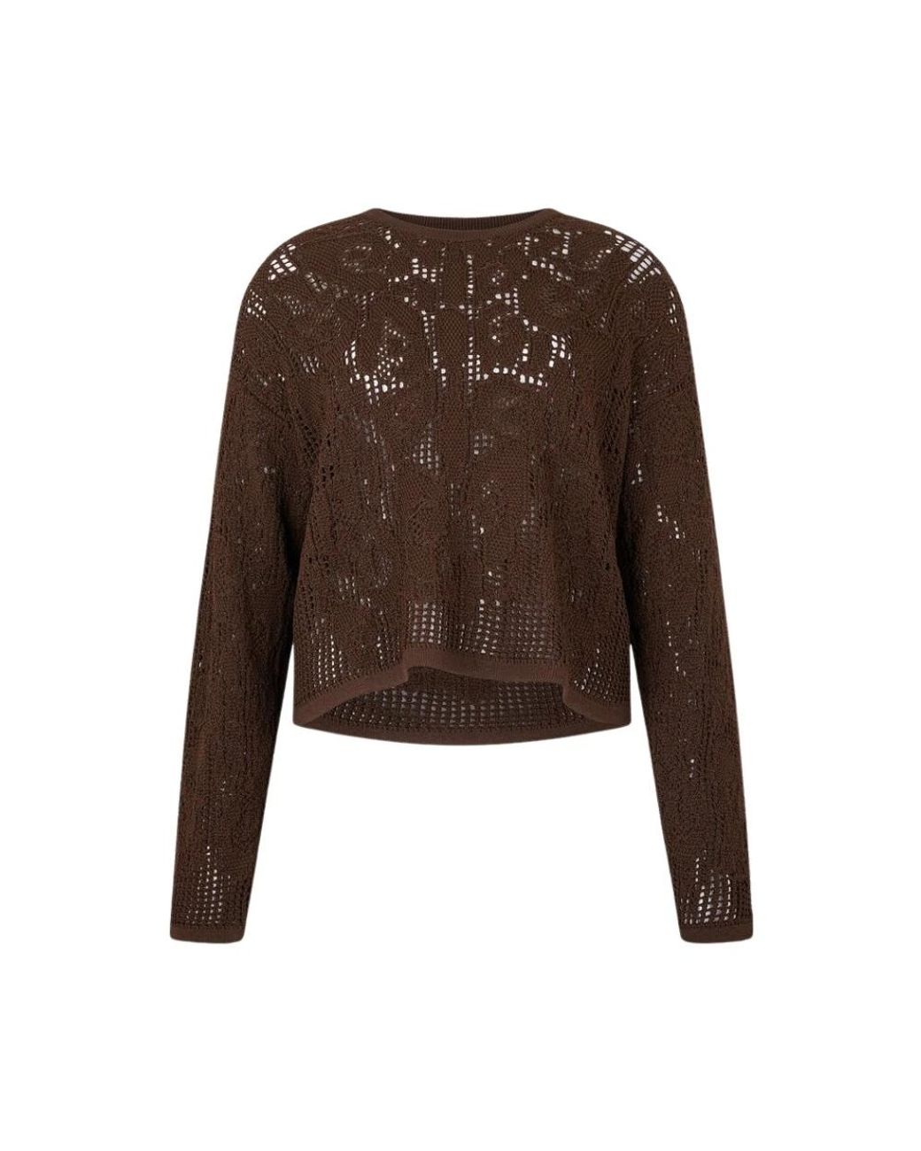 Roberto Cavalli Brown Round-Neck Knitwear