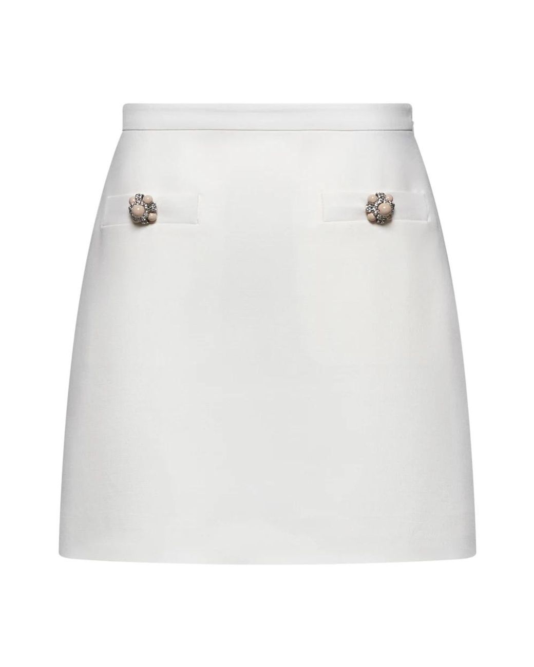 Valentino White Short Skirts