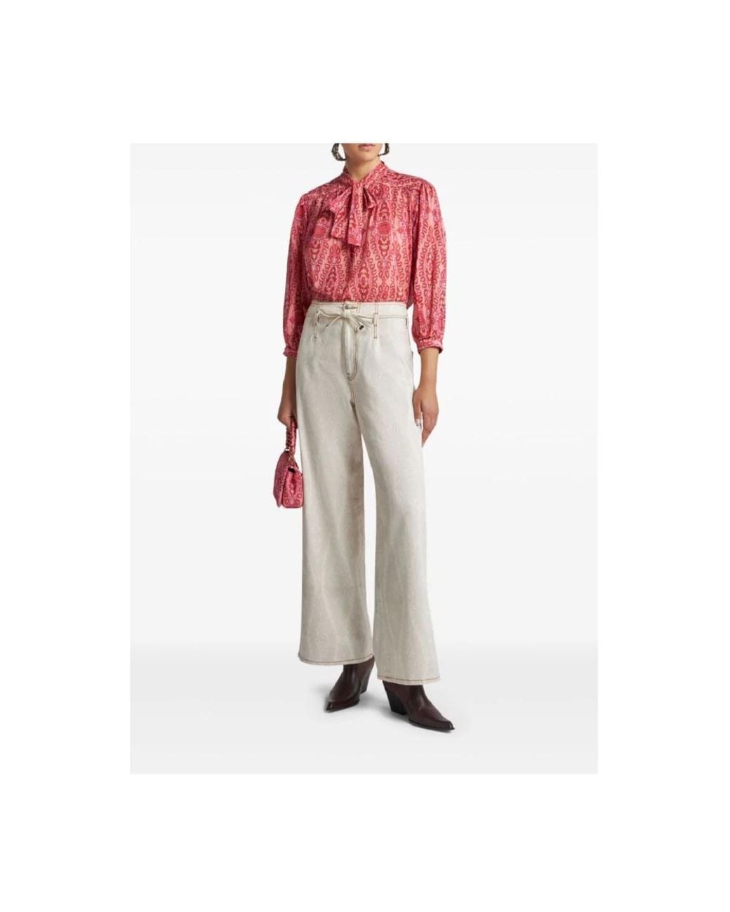 Etro White Wide Trousers