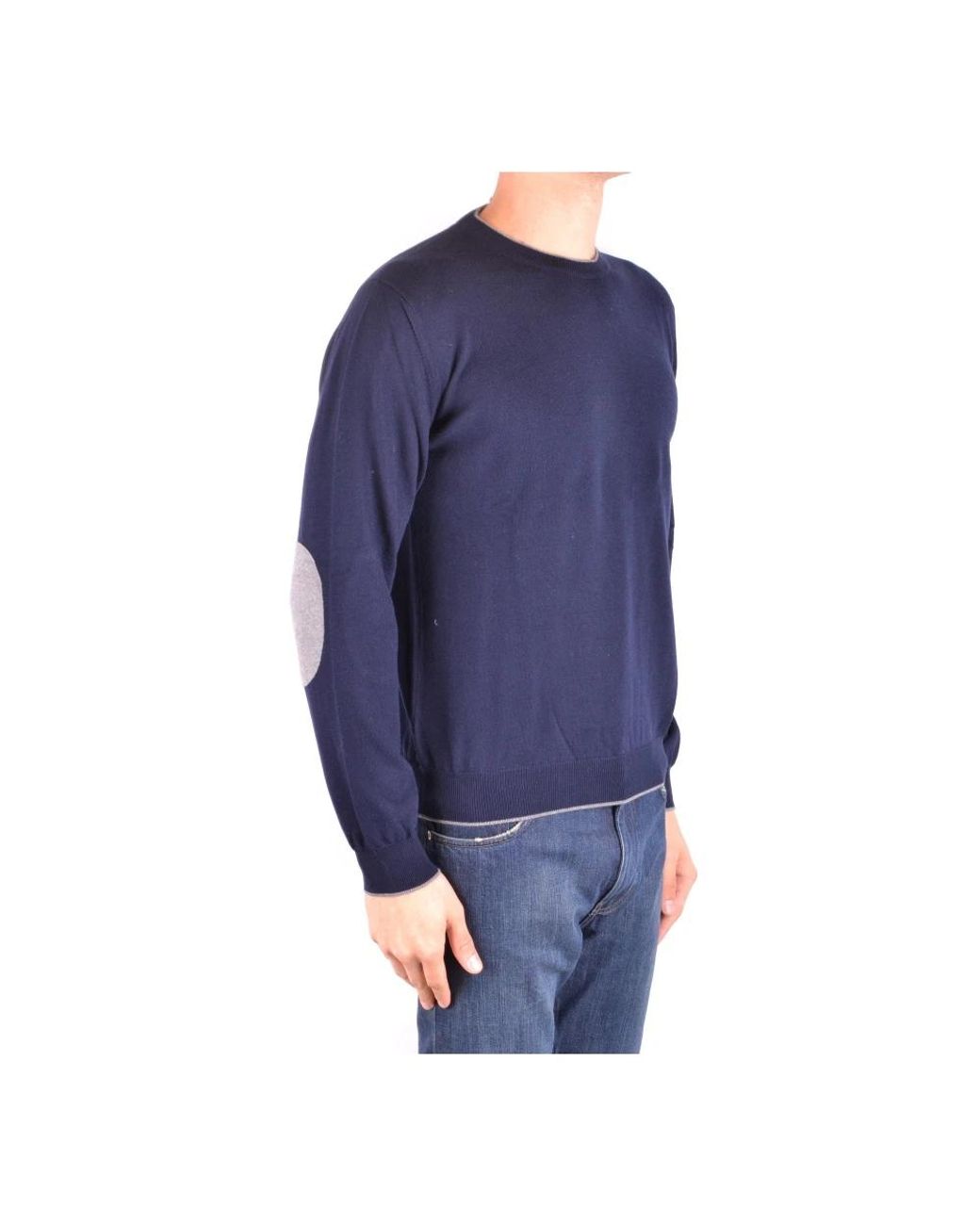 Altea Blue Round-Neck Knitwear for men