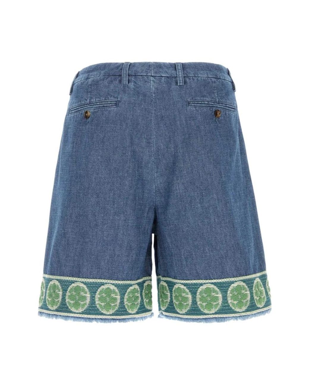 Valentino Garavani Blue Denim Shorts for men