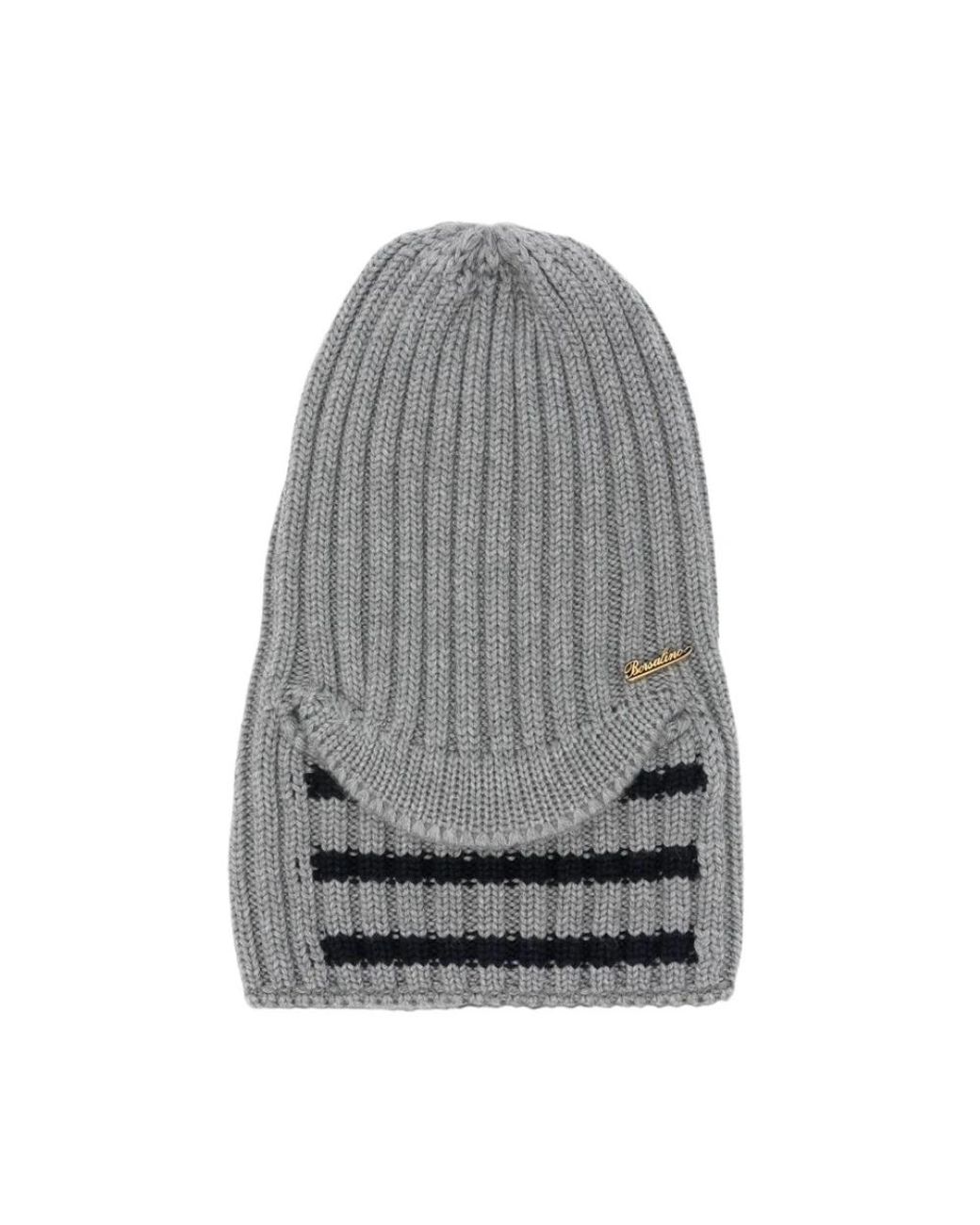 Borsalino Rippstrick-Schiebermütze in Gray für Herren
