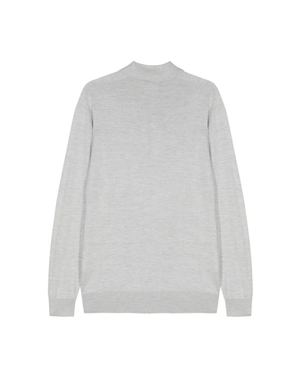 Peserico Seiden-Baumwoll-Poloshirt in Gray für Herren