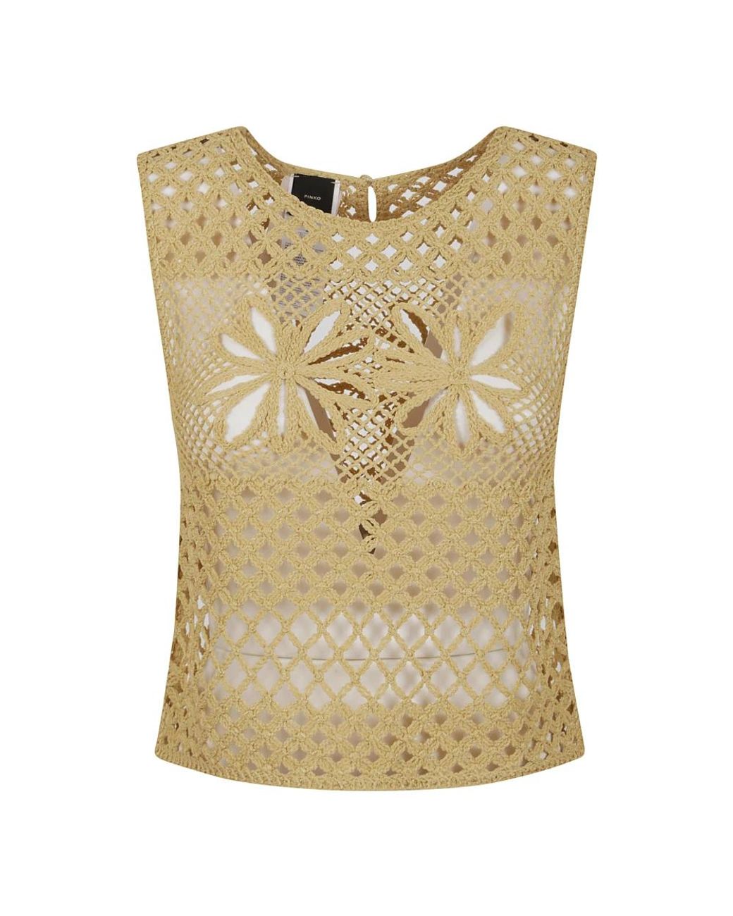 Pinko Metallic Sleeveless Tops