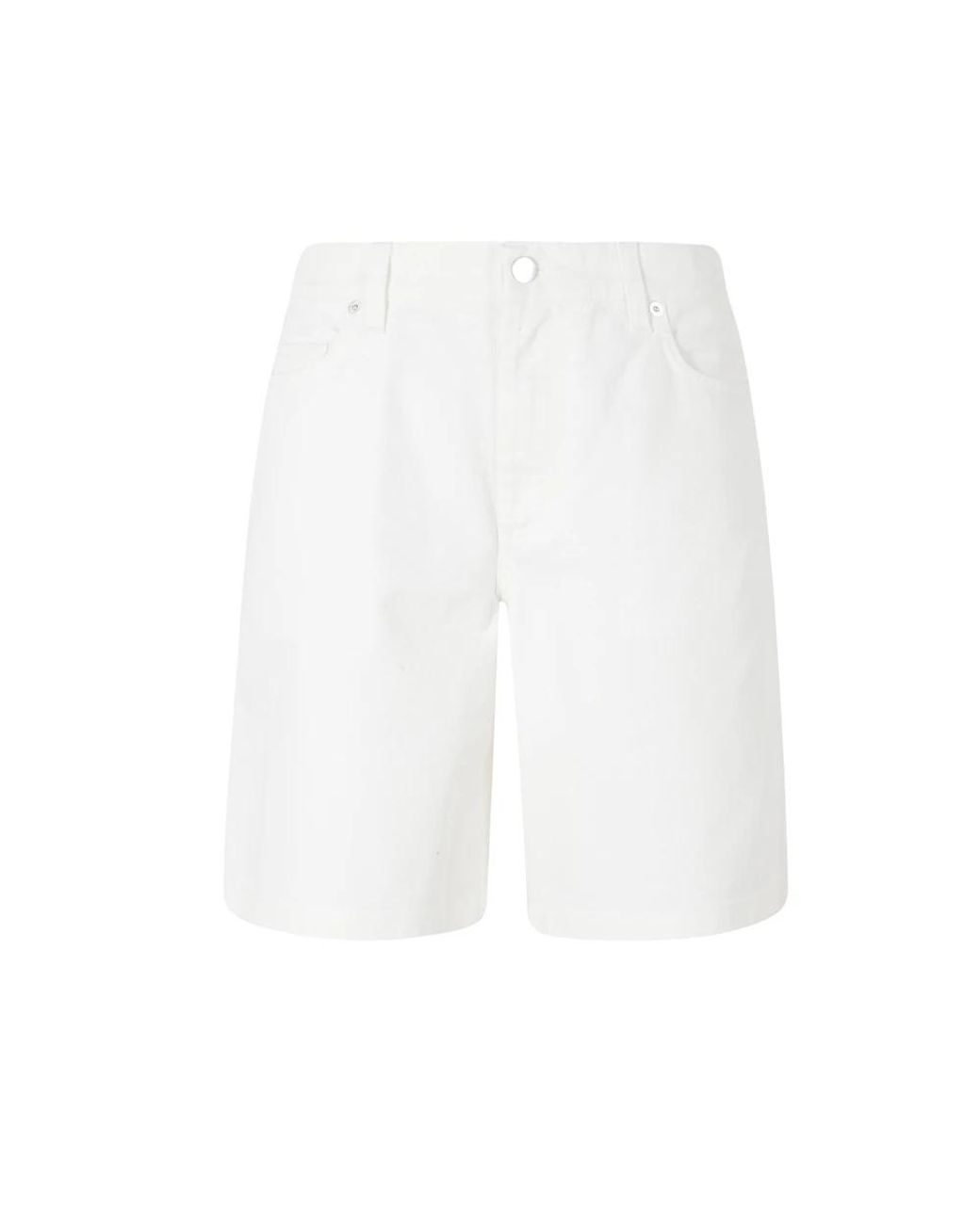 Maison Kitsuné White Denim Shorts