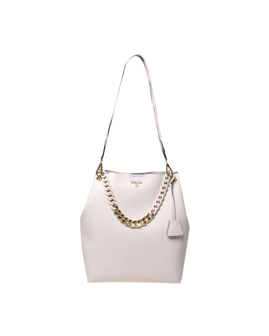 Pollini White Shopping Bags