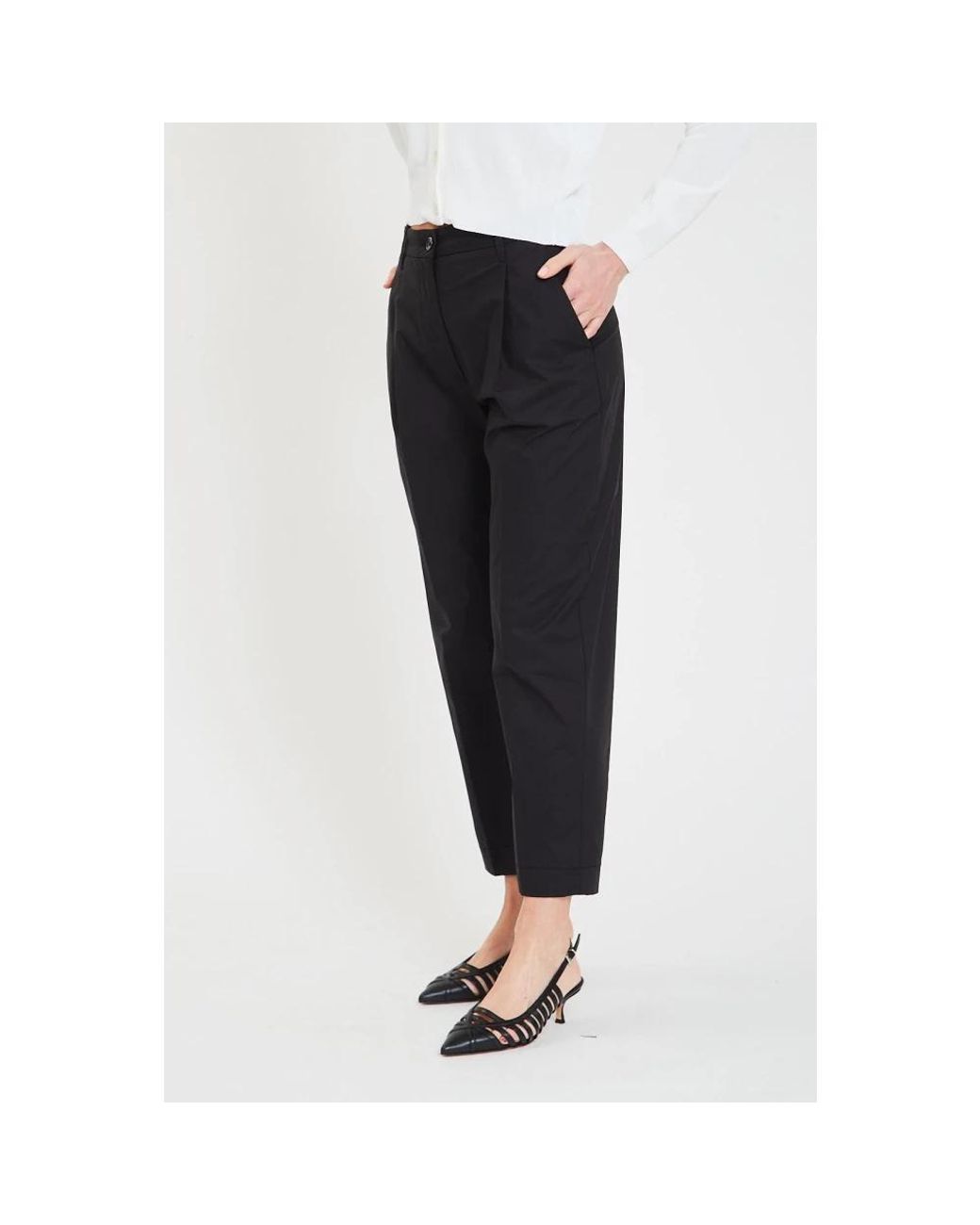 Nine:inthe:morning Black Cropped Trousers