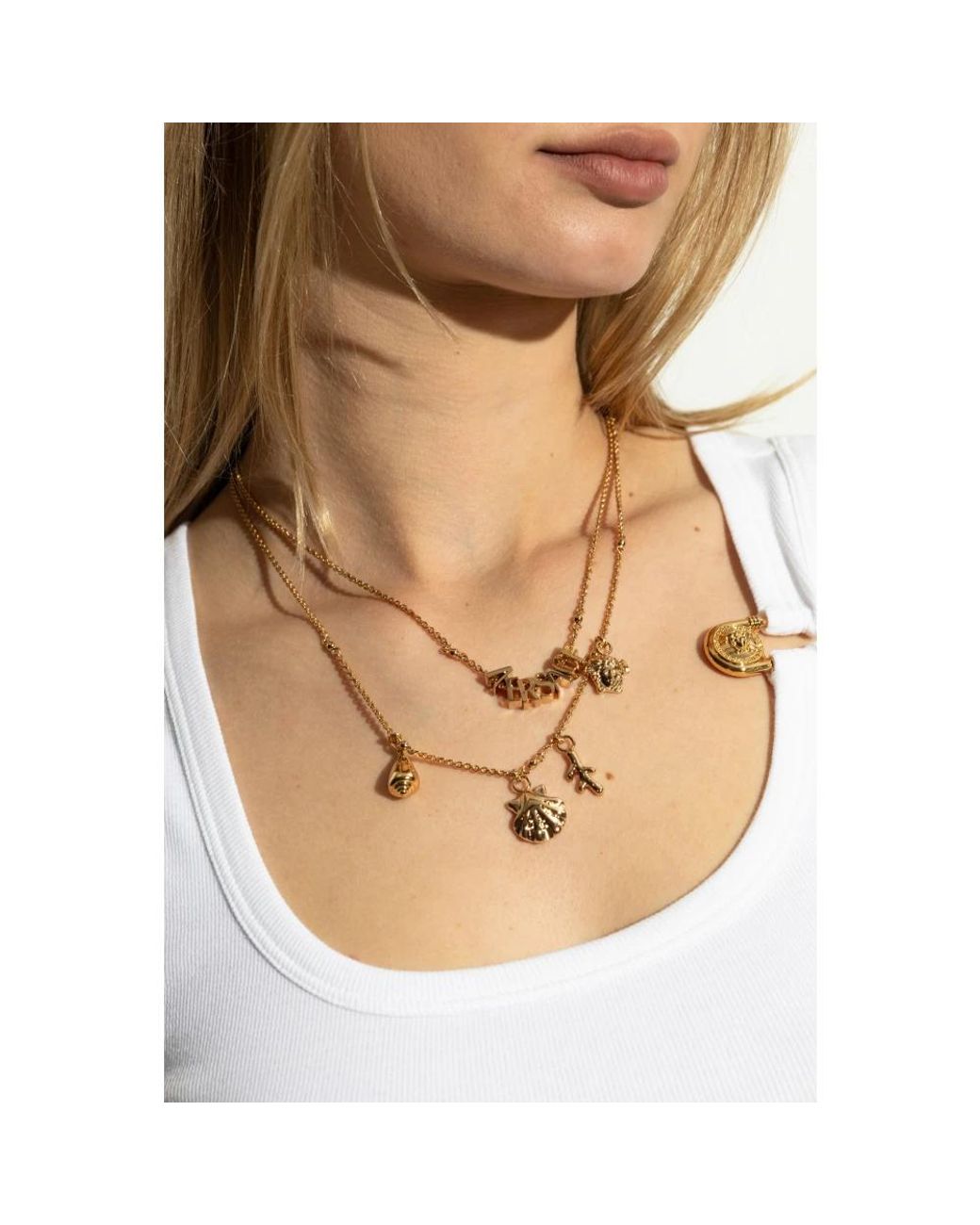 Necklaces di Versace in Metallic
