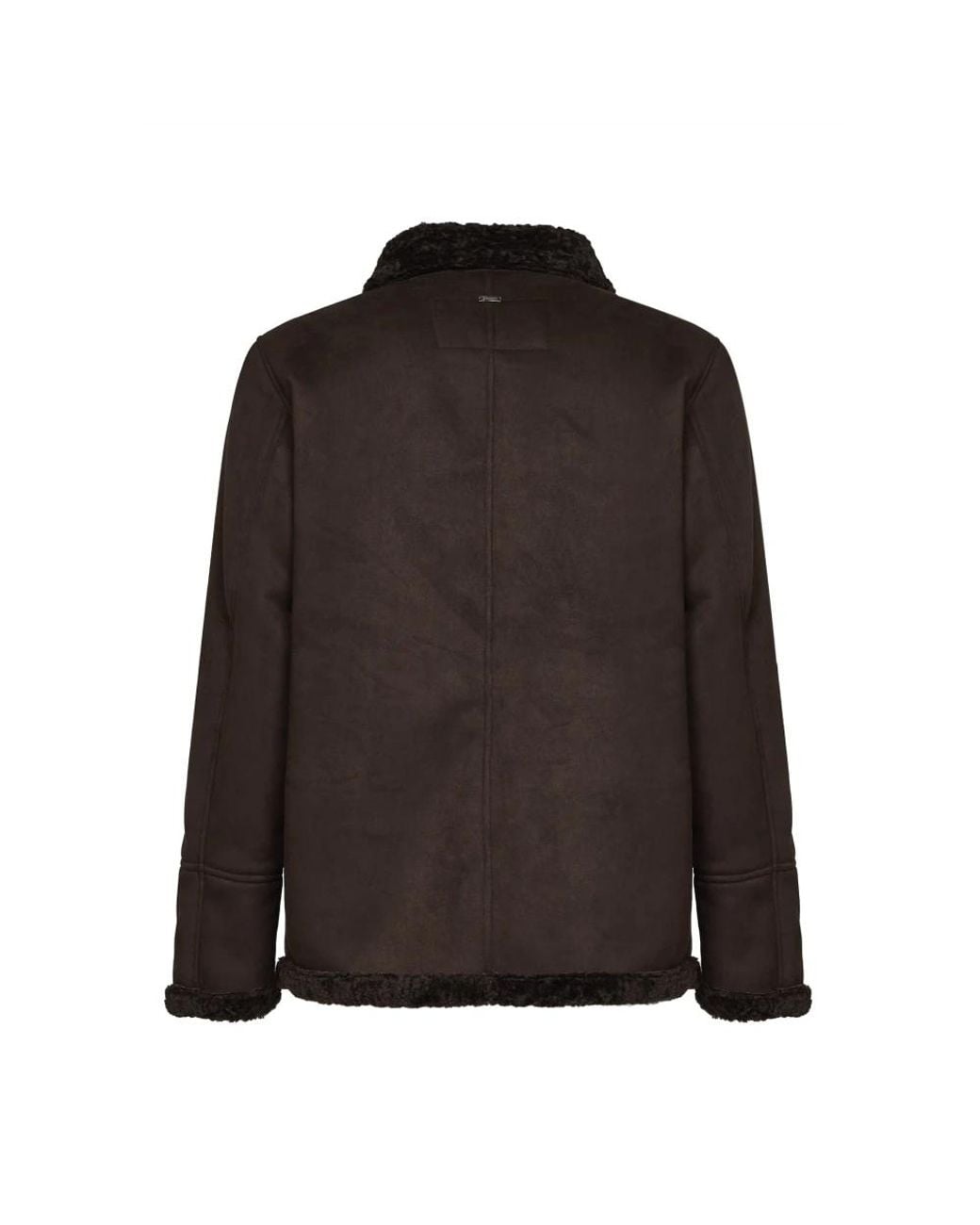 Herno Black Faux Fur & Shearling Jackets for men